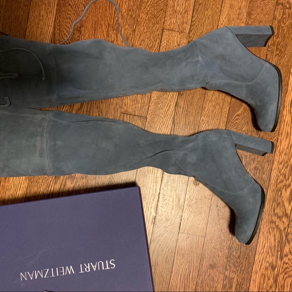 Stuart Weitzman Hiline blue over-the-knee boots - Picture 2 of 6